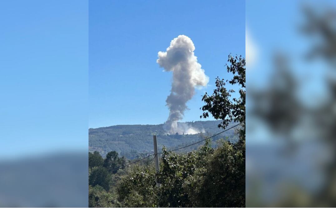 Este domingo se presentó una segunda explosión de pirotecnia en Xiutetelco | Fotos PC Estatal