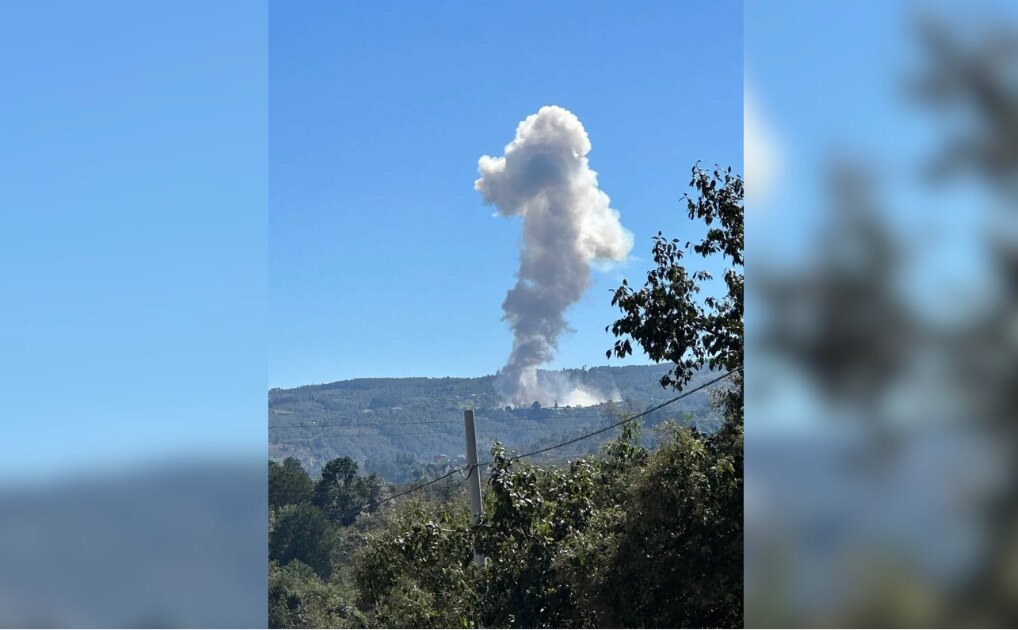 Este domingo se presentó una segunda explosión de pirotecnia en Xiutetelco | Fotos PC Estatal