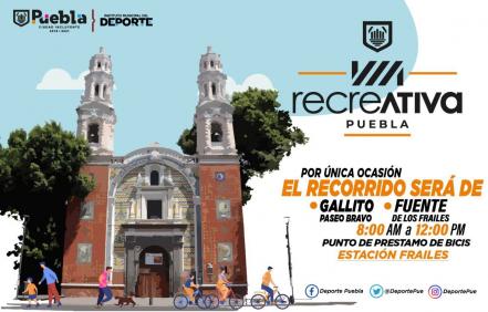 Modifican recorrido para la Vía Recreativa del domingo 3 de octubre