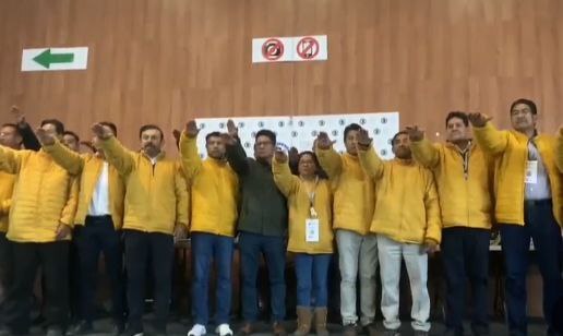 Este viernes 1 de diciembre rindió protesta el nuevo secretario general de la Volkswagen en Puebla | Facebook Planilla Laboral
