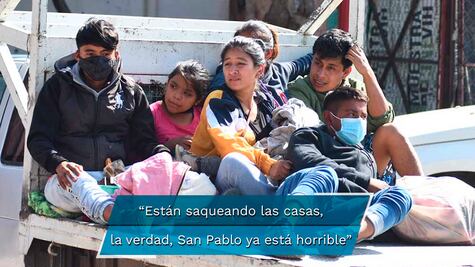 Pobladores de San Pablo duermen en la calle para evitar los saqueos