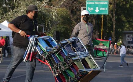 Gandallitas cobran hasta 75 pesos por sillas para el desfile del 5 de mayo