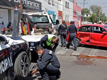 Patrullas choconas de Puebla. En tres meses, 30 accidentes
