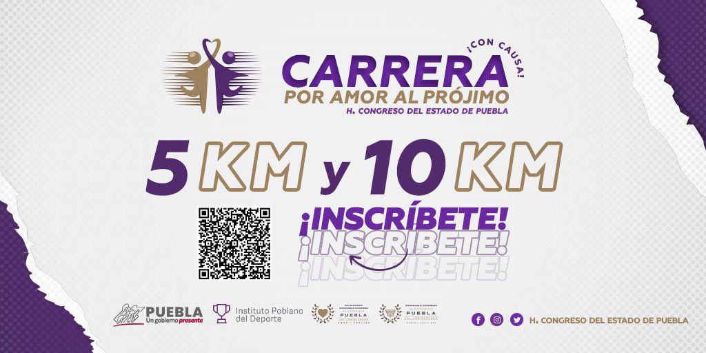 El 27 de agosto se hará la carrera deportiva "Por amor al prójimo " | Fotos Congreso del Estado de Puebla