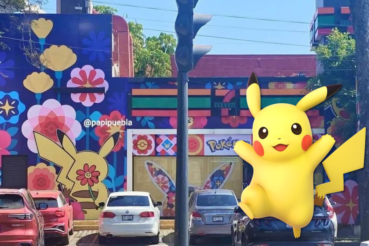 Así luce el 7-Eleven de Pokémon que se ha vuelto viral en Puebla