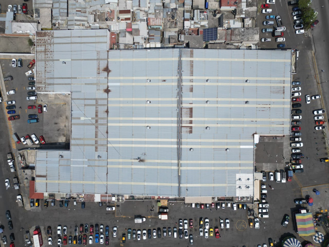 El techo del Mercado Independencia fue rehabilitado | Foto: Ayuntamiento de Puebla