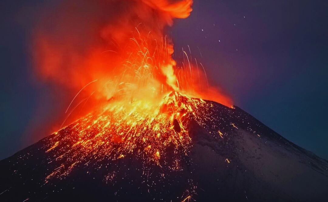 Antes de que termine el 2024 hagamos un recuento de la actividad del Popocatépetl | Foto: Erik Gomez Tochimani / SkyAlert