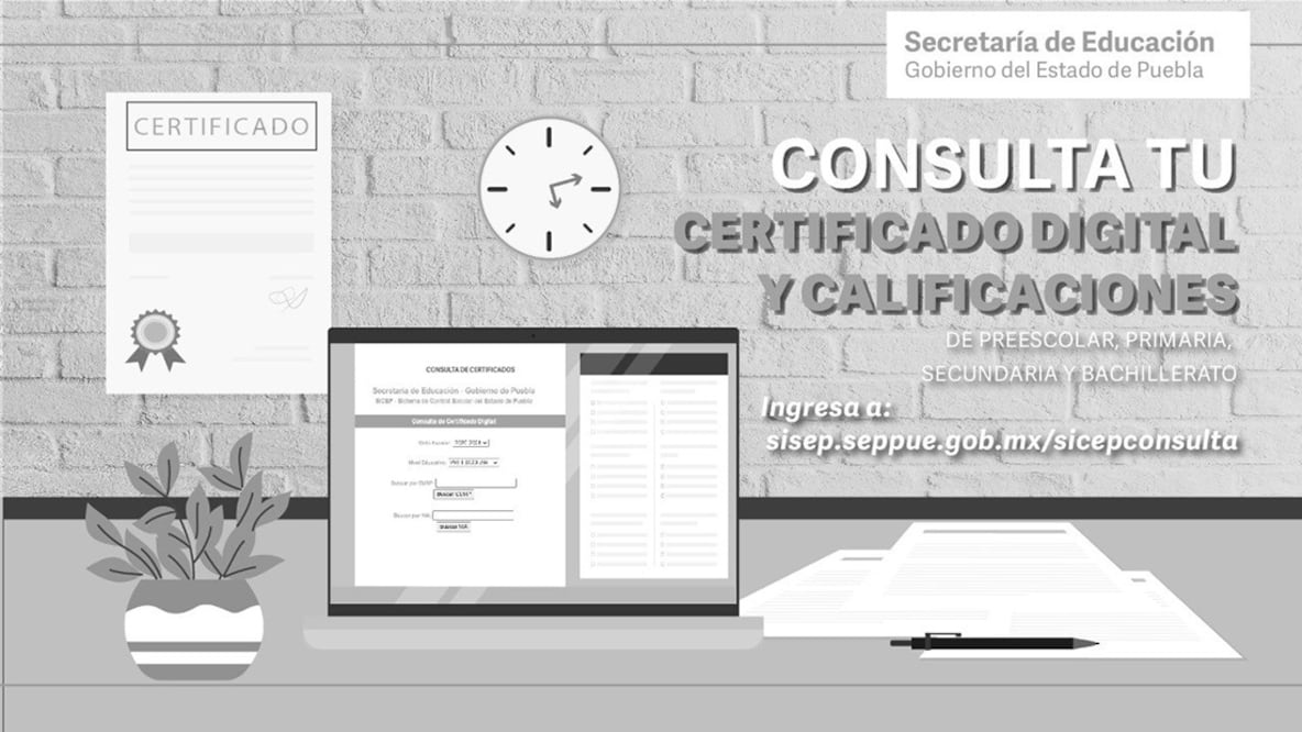 Ahora puedes consultar e imprimir tu certificado de estudios en Puebla