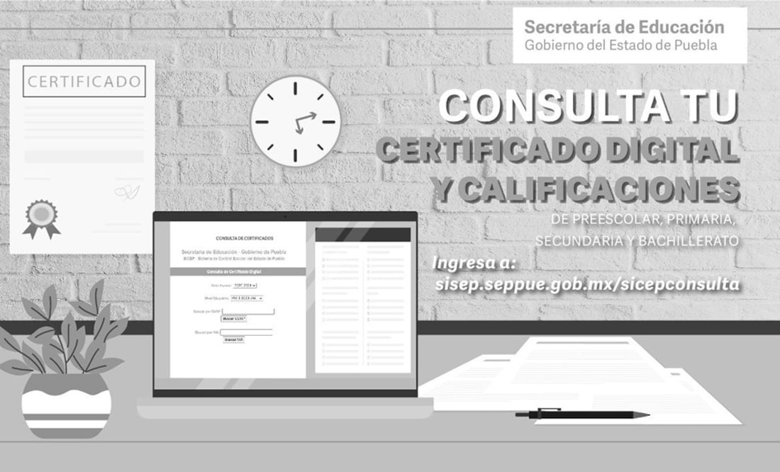 Ahora puedes consultar e imprimir tu certificado de estudios en Puebla