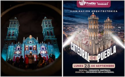 Invitan al encendido de la iluminación arquitectónica de la Catedral de Puebla