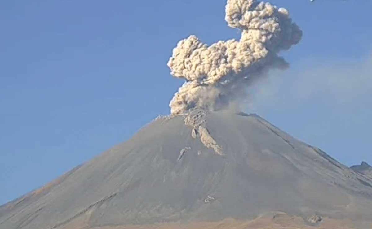 Así se ve el Popocatépetl desde las alturas