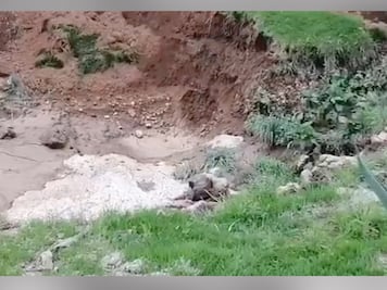 Se forma otro socavón en Puebla, ahora en Ahuazotepec