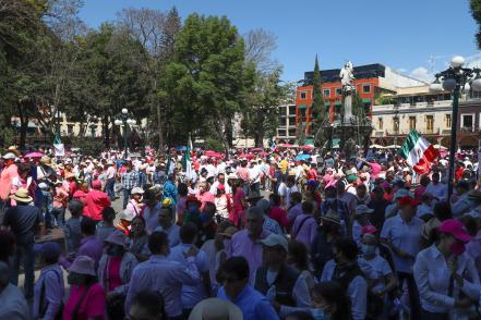 Así fue la protesta en defensa del INE en Puebla 