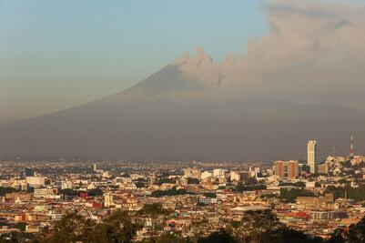 Texmelucan se mantiene con mala calidad del aire por la ceniza del Popocatépetl