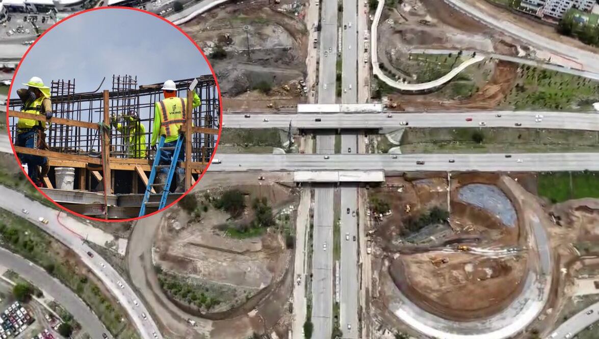 Avanza construcción de distribuidores viales en la ciudad de Puebla | Foto: Especial