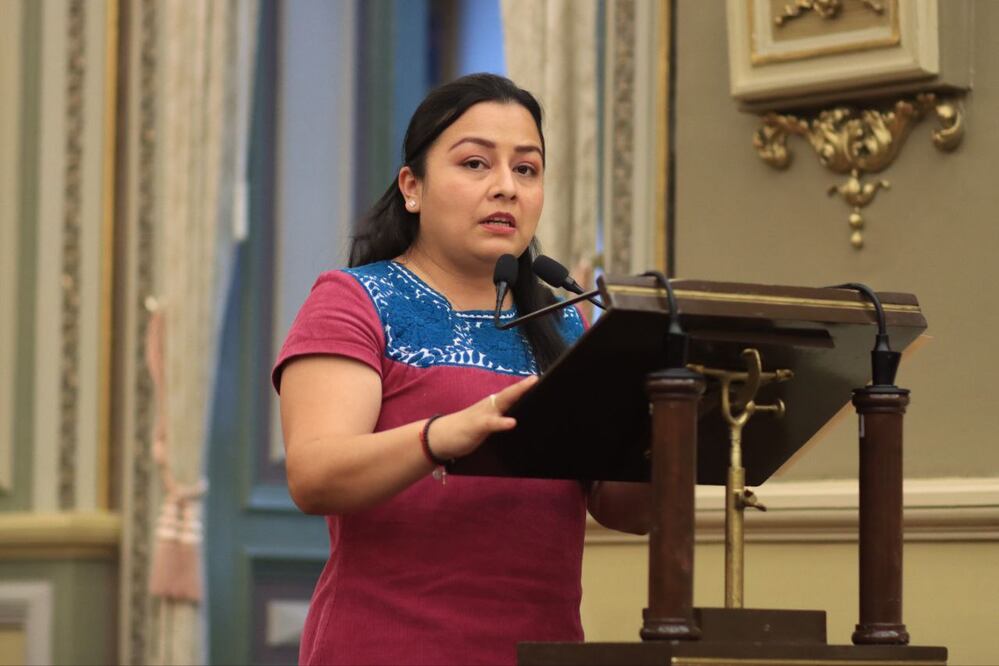 La diputada Lizette Minto presentó la propuesta de reformas al Código Penal | Foto Congreso del Estado de Puebla