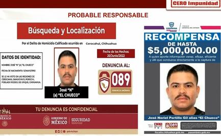 SSPC pide apoyo a EU para localizar y detener a “El Chueco”, presunto asesino de sacerdotes en Chihuahua