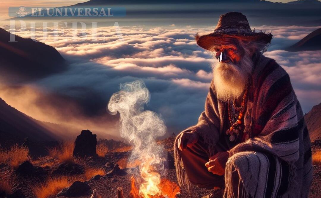 La Inteligencia Artificial recreó la leyenda de Don Goyo, el guardián del Popocatépetl | Foto: Generada por Bing para el Universal Puebla