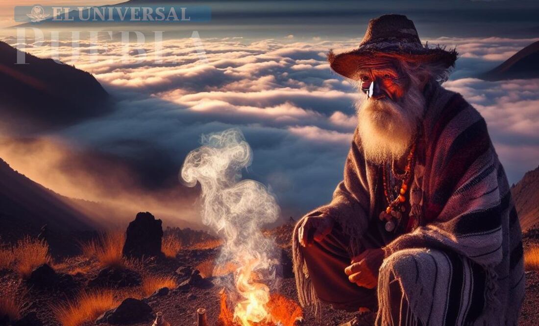 La Inteligencia Artificial recreó la leyenda de Don Goyo, el guardián del Popocatépetl | Foto: Generada por Bing para el Universal Puebla