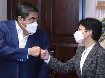 Se reúnen Lilia Cedillo y Miguel Barbosa en Casa Aguayo