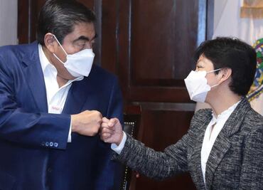 Se reúnen Lilia Cedillo y Miguel Barbosa en Casa Aguayo