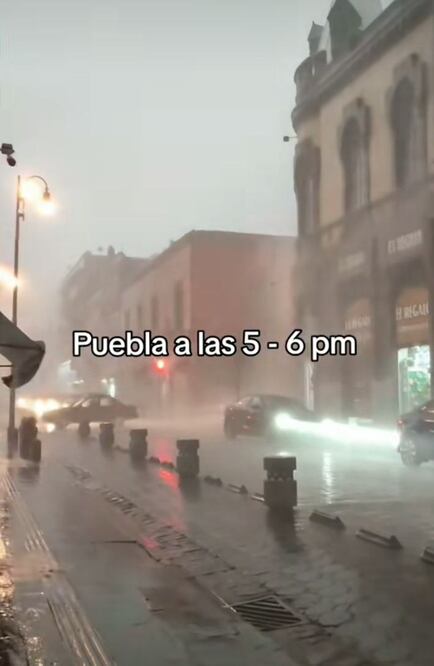 Minutos antes esta zona de Puebla estaba despejada y soleada | TikTok belen con b de bellacona