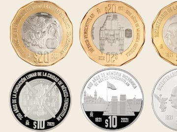 De plata y bimetálicas, estas son las nuevas monedas conmemorativas de 10 y 20 pesos