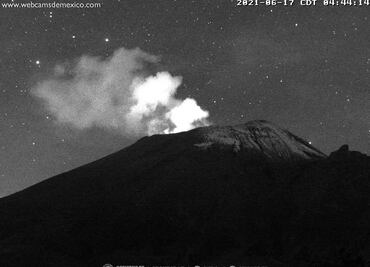 Monitoreo del volcán Popocatépetl, 18 de junio 2021
