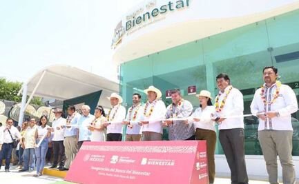 Sergio Salomón Céspedes inaugura Banco del Bienestar en Piaxtla 