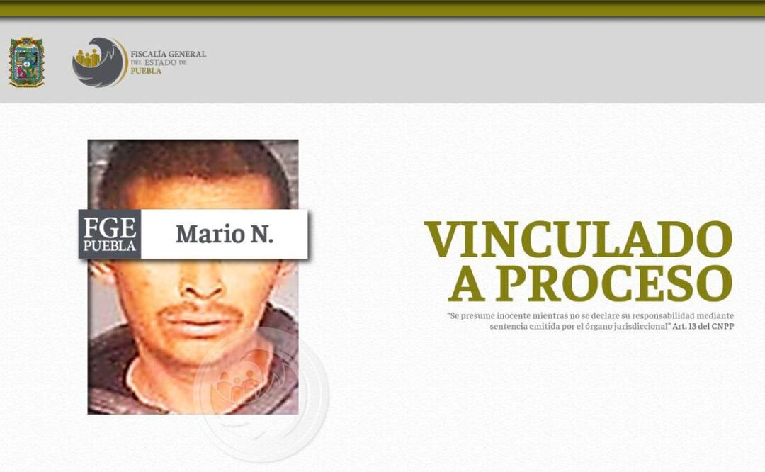 Mario N. estará sujeto a la prisión preventiva mientras le dictan sentencia | Foto: Fiscalía General del Estado.