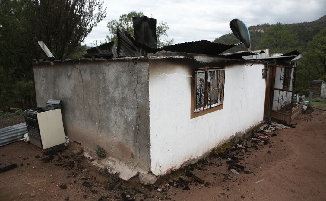 Así luce la casa donde inició el ataque de “El Chueco” en Cerocahui, Chihuahua