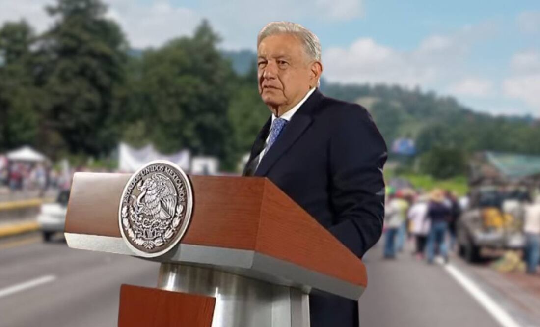 AMLO insiste en que no cederá a presiones pero que tampoco los va a reprimir por bloquear la autopista | Foto: Especial
