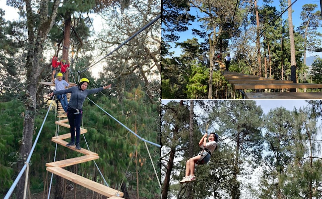 En Elox Park de Zacatlán hay un increíble puente colgante | Foto: Elox Park / Google Berenice / Google Maria Elena Luna González