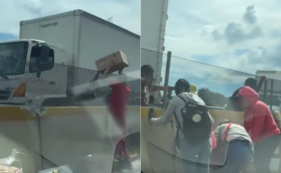 Hay tránsito lento en la autopista México-Puebla por volcadura de tráiler | Foto: Captura de video