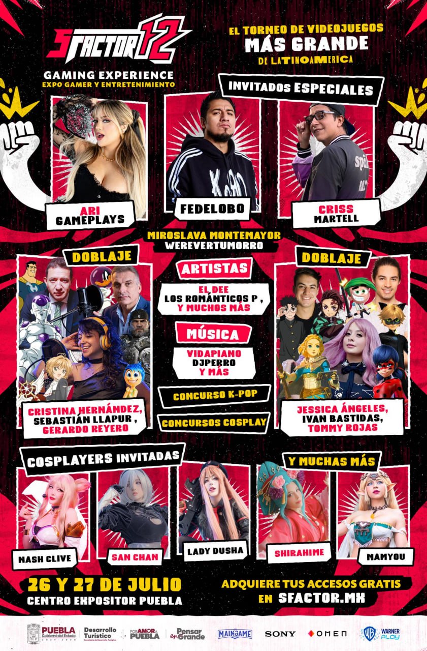 S Factor 12 contará con muchas estrellas del mundo gamer e internet | Foto: FB Smash Factor