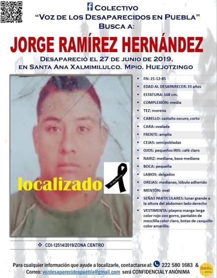 Hallan muerto a hombre tras años de haber sido levantado en Huejotzingo
