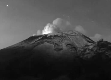 Bombas de lava y fumarolas expulsó el volcán Popocatépetl
