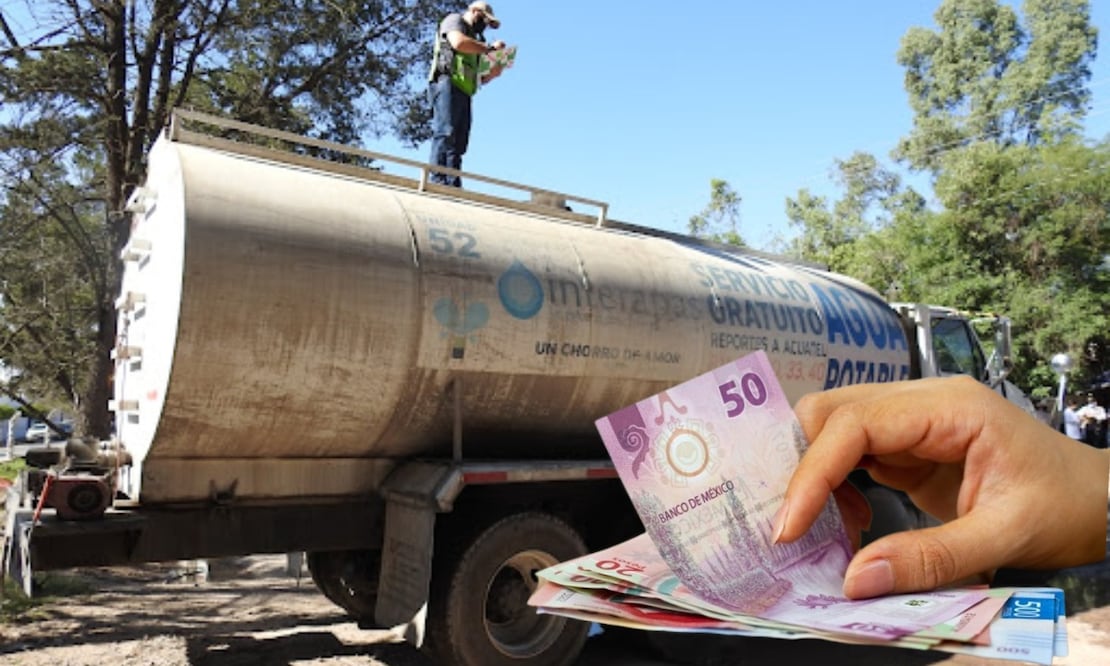 Esto cuesta la pipa de agua de 5000 litros en Puebla | Foto: Producción El Universal