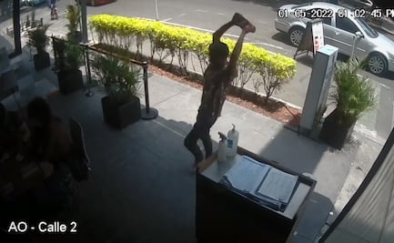 Hombre golpea con un tabique a joven dentro de restaurante en la Roma; columnista de EL UNIVERSAL comparte video