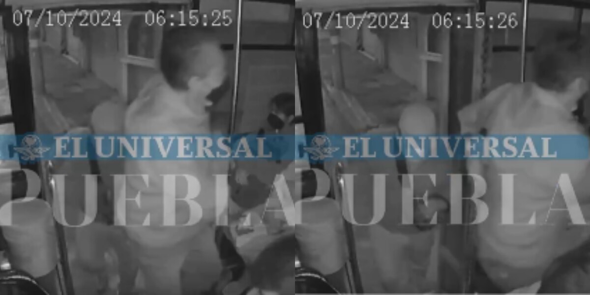 VIDEO capta violento asalto a pasajeros de la Ruta Angelópolis en Puebla