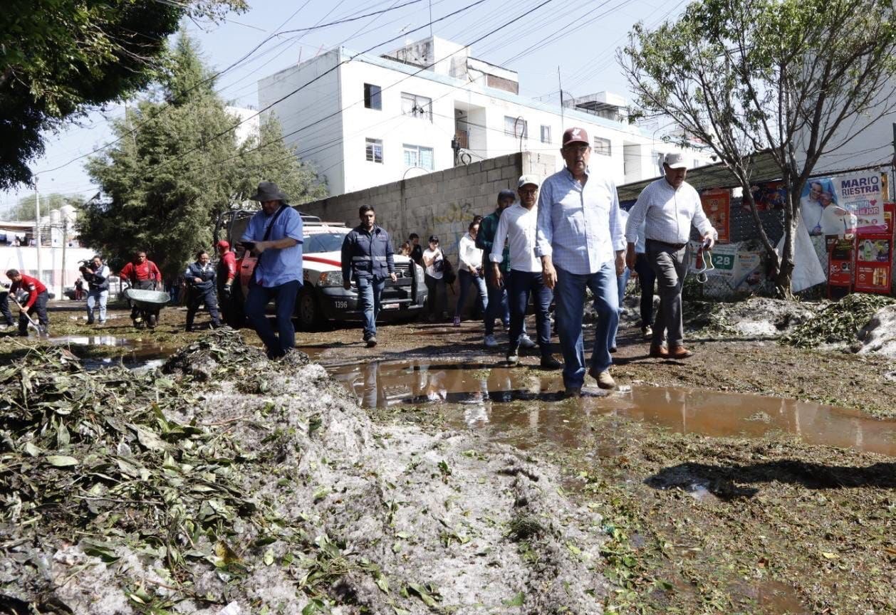 Recorrido de supervisión por la zona afectada