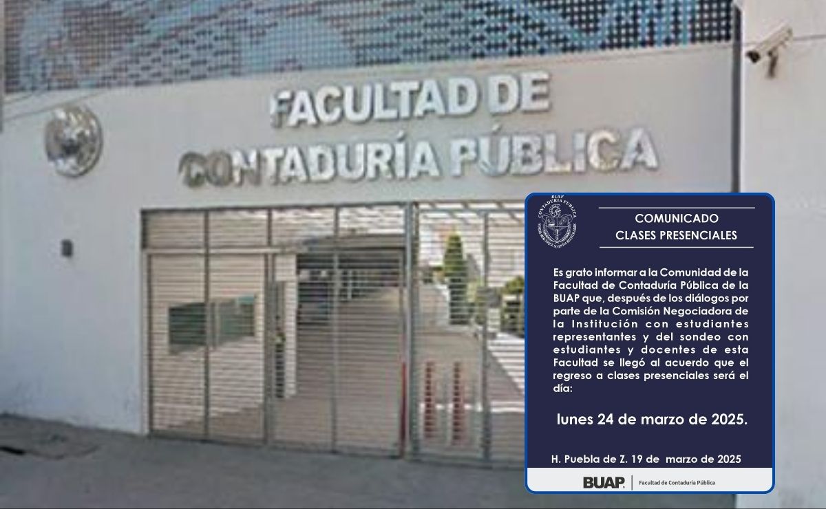 Facultad de Contaduría de la BUAP retomará clases presenciales el 24 de marzo