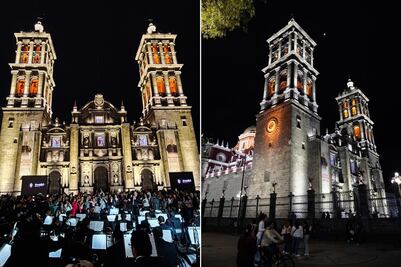 Catedral de Puebla estrena iluminación, así luce ahora