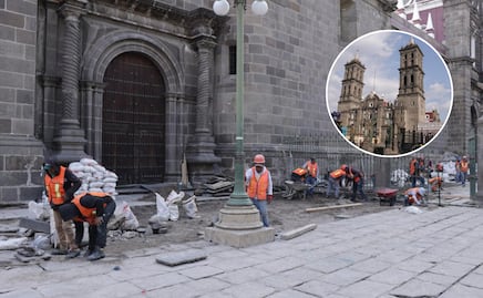 Rehabilita Gobierno del Estado el atrio de la Catedral poblana
