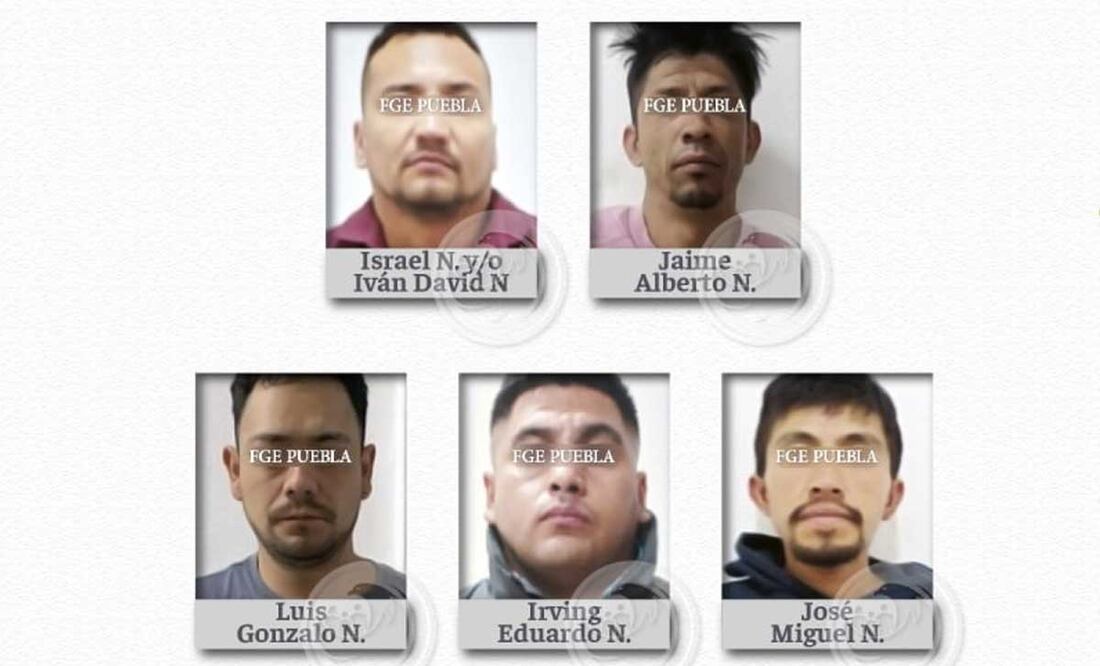 El Ministerio Público expuso datos probatorios que derivaron en la vinculación a proceso de los cinco sujetos detenidos en Cholula | FGE