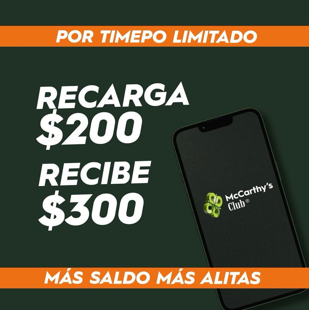 Promoción válida solo durante los primeros 5 días | Fotos: McCarthy's