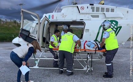 Trasladan en helicóptero a paciente por complicaciones en el parto
