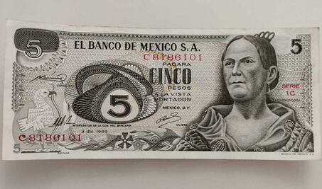 Cuál es el valor de La Corregidora, el primer billete de 5 pesos impreso por Banxico