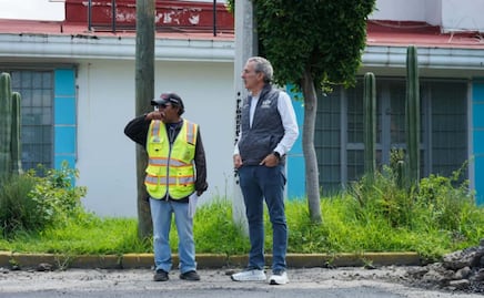 Supervisa Pepe Chedraui trabajos de bacheo en la colonia Las Ánimas
