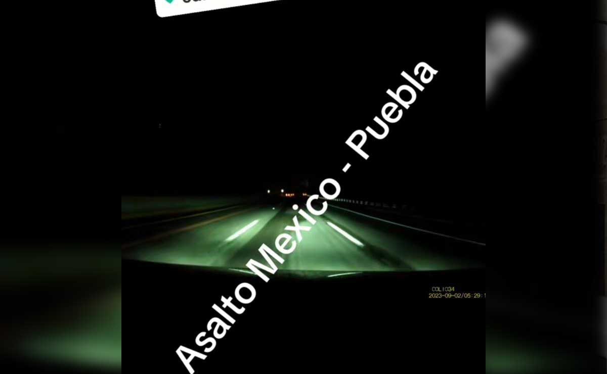 VIDEO Comando armado asalta en la autopista México-Puebla y se hace pasar por Guardia Nacional